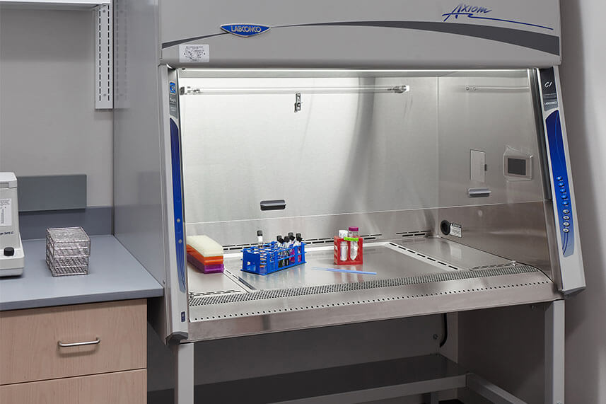 Biosafety Cabinet Fume Hood in a Commercial Lab