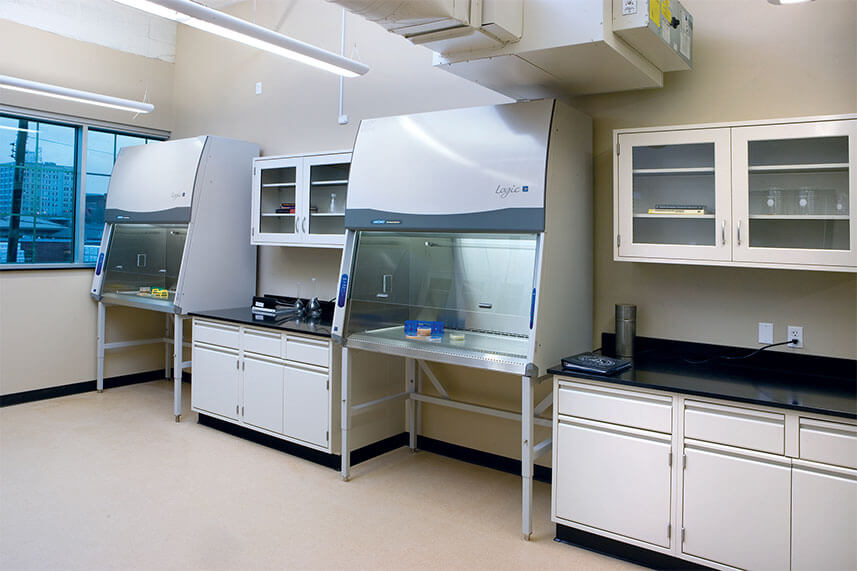 Biosafety Cabinet Fume Hood in a Commercial Lab