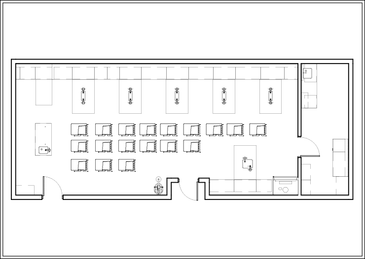 Sample Layout 1 for Pier Tables in an Educational Lab