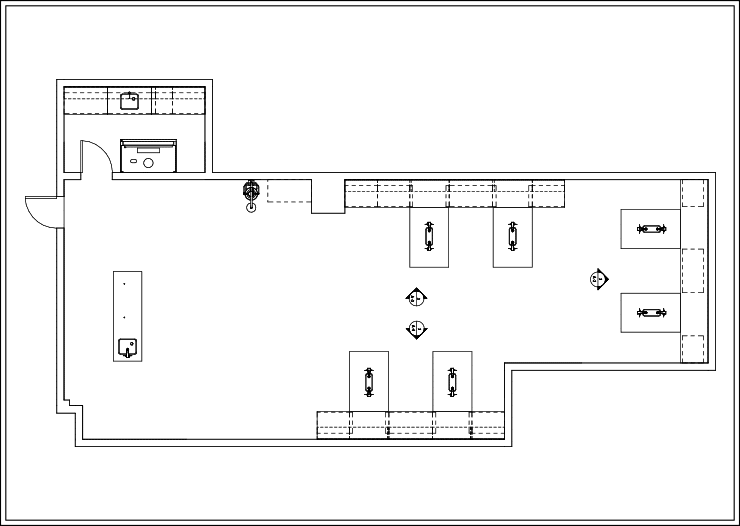 Sample Layout 2 for Pier Tables in an Educational Lab